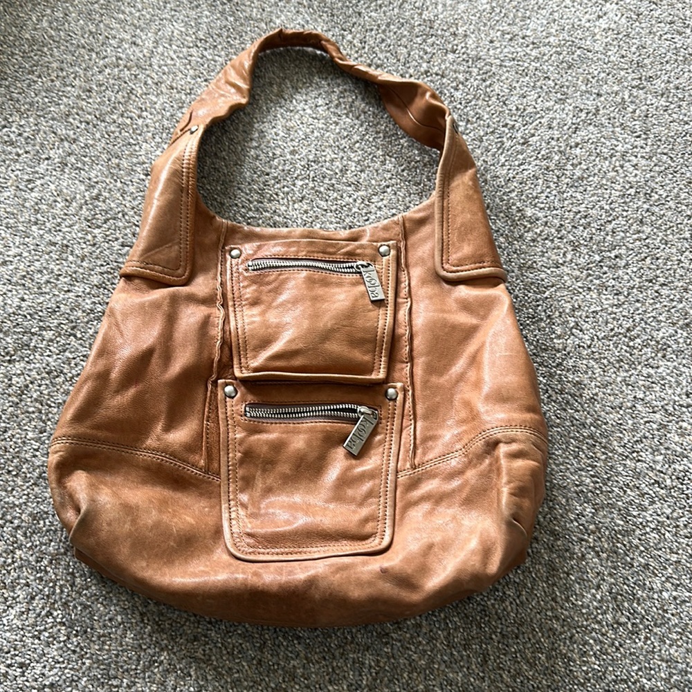 Vintage Kooba Distressed Leather Shoulder Bag (midsize)